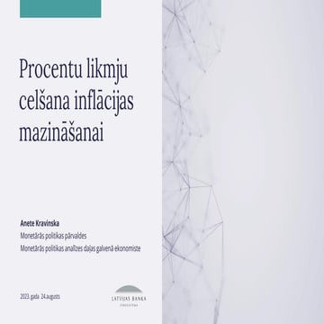 Procentu likmju celšana inflācijas mazināšanai