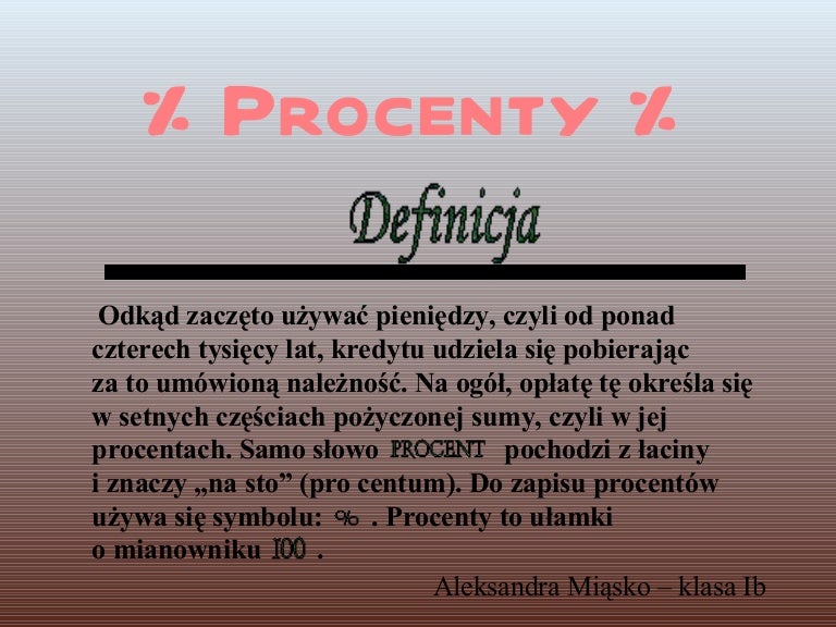 Procenty