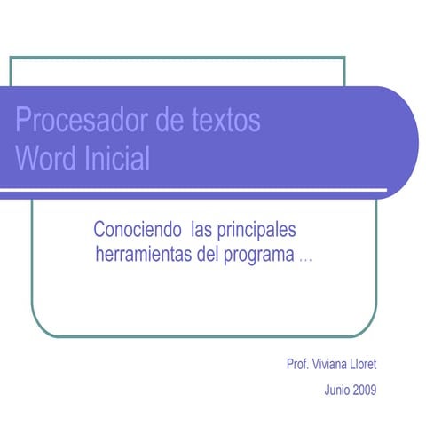 Principales herramientas de Word