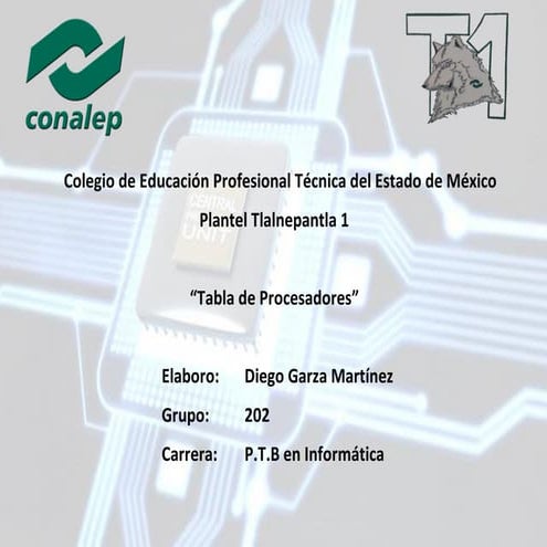 Tabla de Procesadores