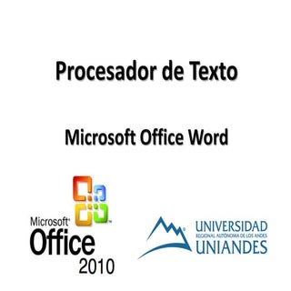 Procesador de textos word 2010