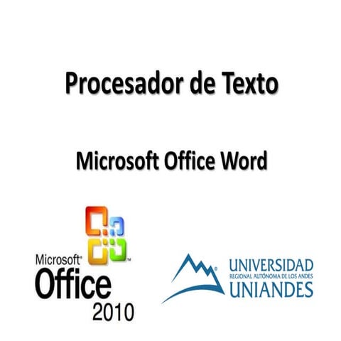 Procesador de textos word 2010