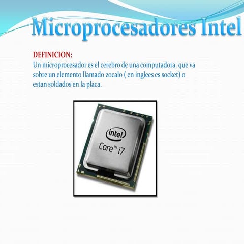 Procesadores Intel | PPTX