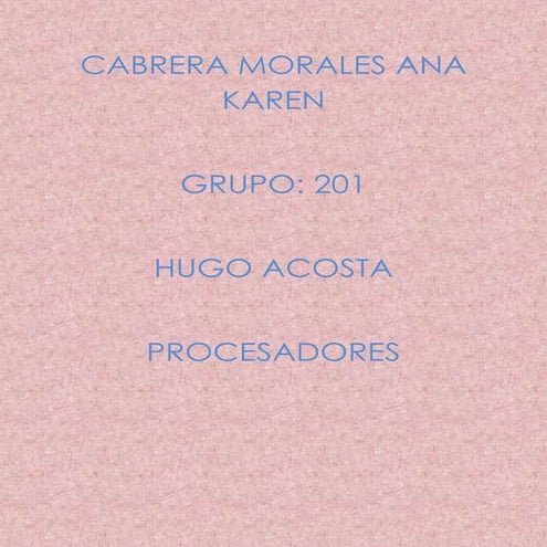 Procesadores! correccion