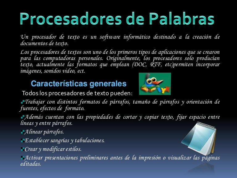 Procesadores de palabras