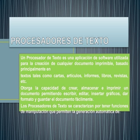 Procesadores de texto