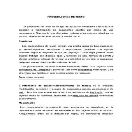 Procesadores de texto