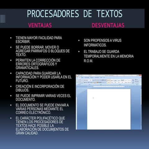 Procesadores de textos | PPTX