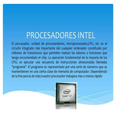 Procesadores intel | PPTX