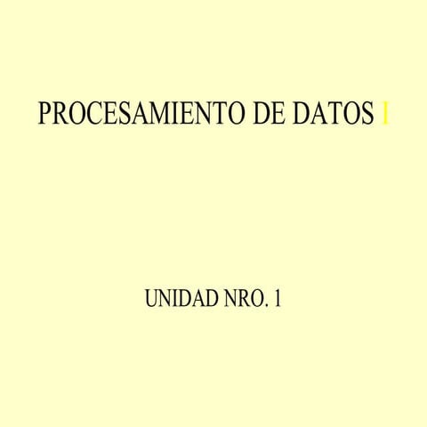 Procesamiento de datos