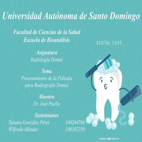 Procesamiento de películas en radiografía dental