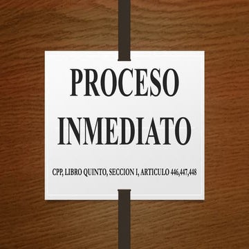 Proceso inmediato en power point | PPTX