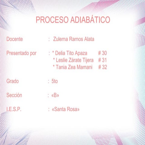 Proceso adiabático PPT