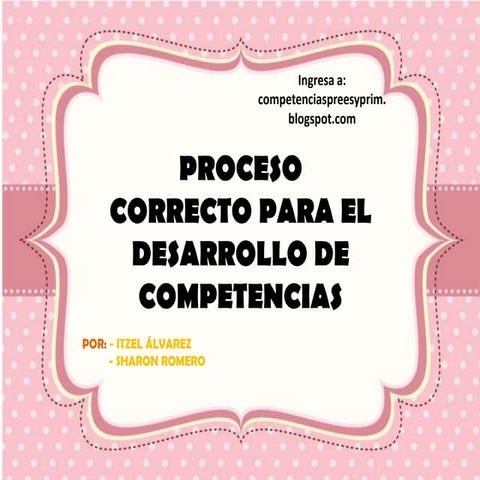 PROCESO DE COMPETENCIAS