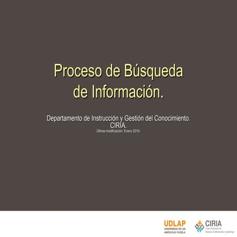 Proceso de búsqueda de información
