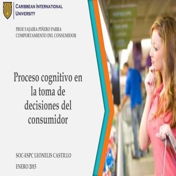 Proceso cognitivo en la toma de decisiones del