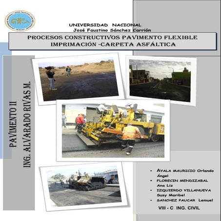 Proceso constructivo de pavimento flexible