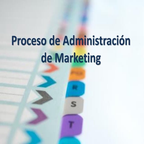 Proceso de administración de marketing