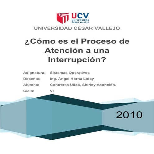 PROCESO DE ATENCION A INTERRUPCIONES
