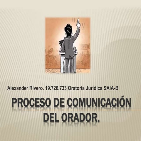 Proceso de comunicacion de orador. Alexander Rivero