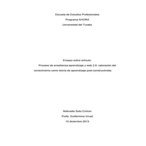 Proceso de enseñanza aprendizaje y web 2.0