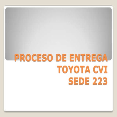 Proceso de entrega cvi 223