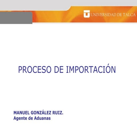 Proceso de importacion
