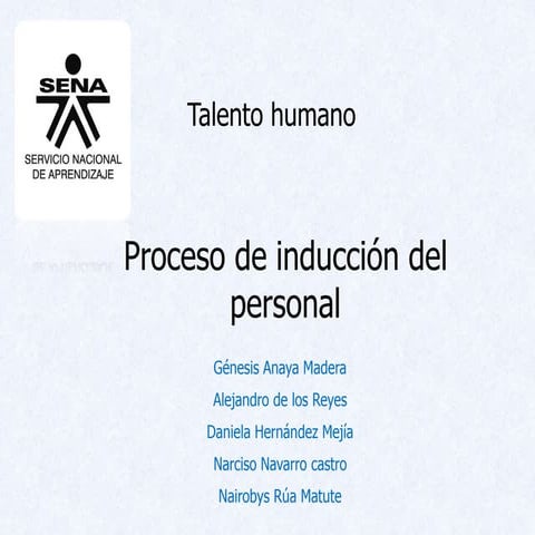 Proceso de inducción del personal