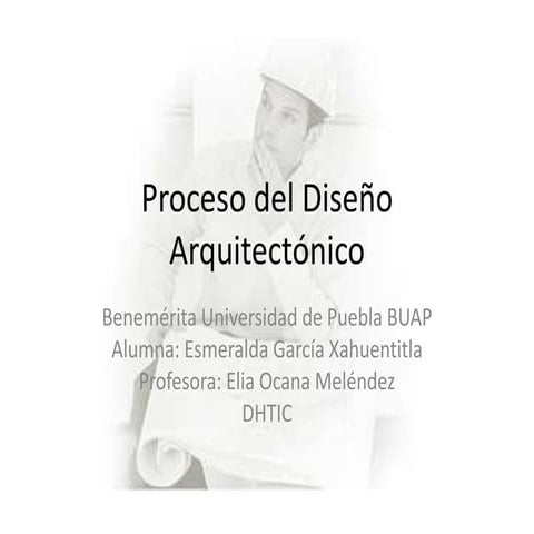 Proceso del diseño arquitectónico