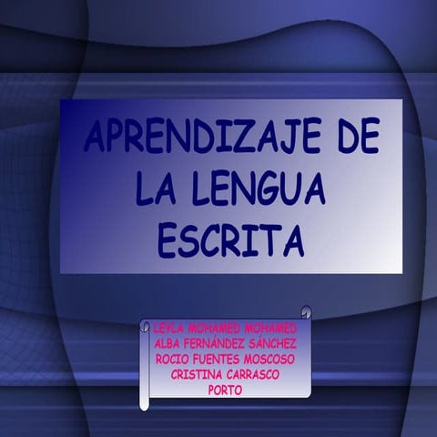 Proceso de lectura y escritura | PPT