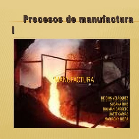Proceso de manufactura
