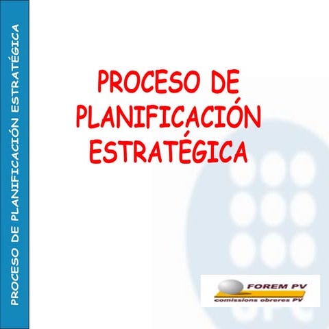 Proceso de Planificación Estratégica