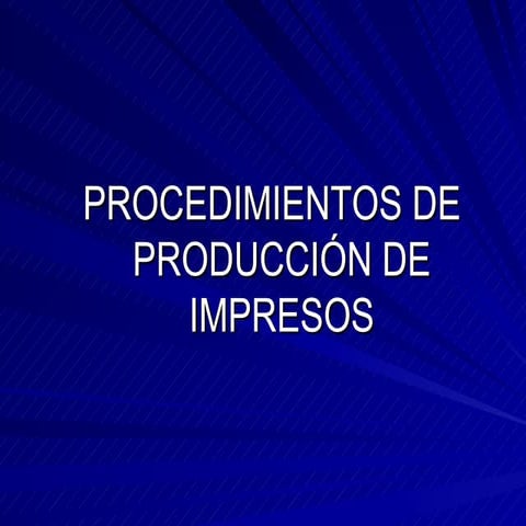 Proceso De Produccion