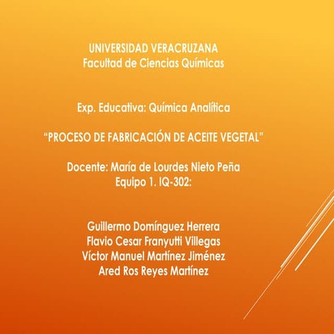 Proceso de producción del aceite