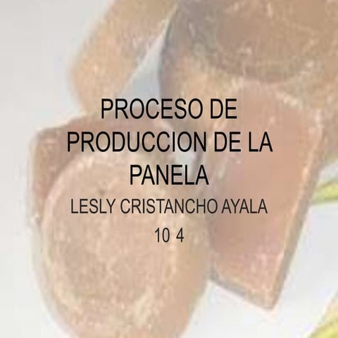 Proceso de produccion de la panela | PPTX