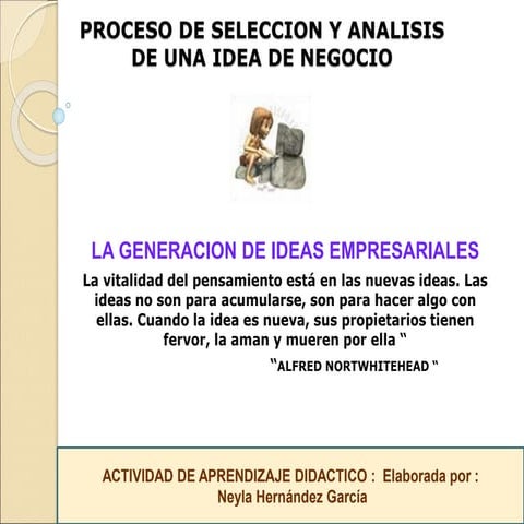 Proceso de seleccion de idea de negocio