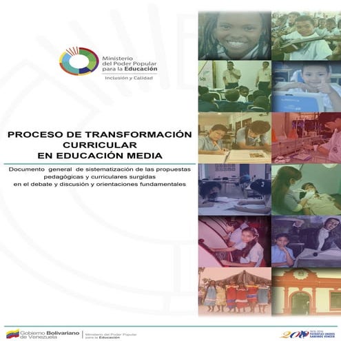 Proceso de transformacion Curricular Educación Media