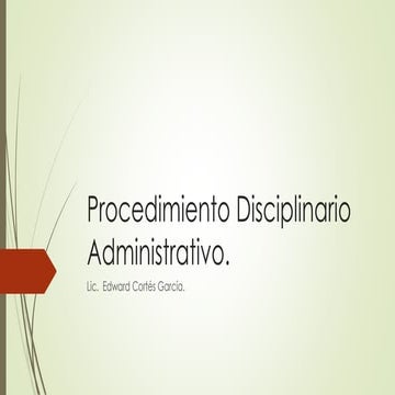 Procedimiento disciplinario administrativo
