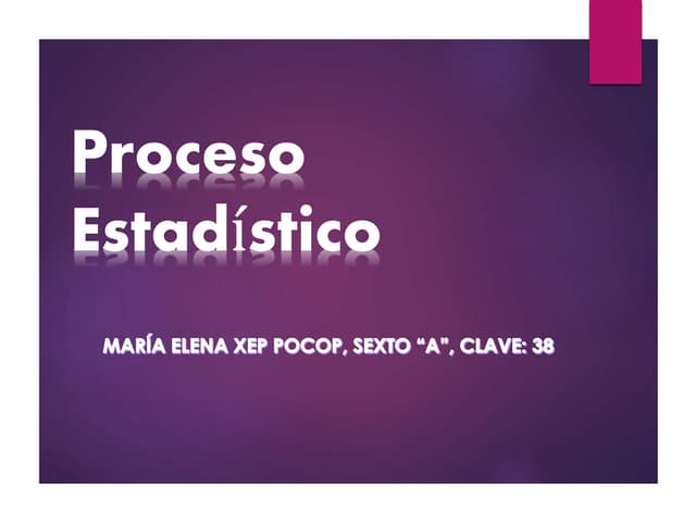 Proceso estadístico