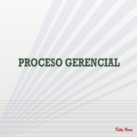 Proceso gerencial