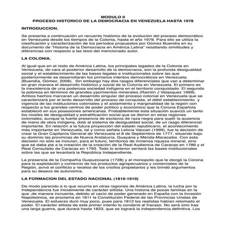Proceso historico de la democracia en venezuela hasta 1978 080809 