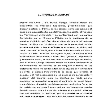 Proceso inmediato | PDF