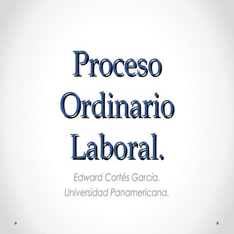 Proceso Ordinario Laboral