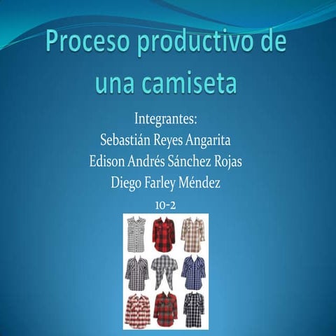 Proceso productivo de una camiseta