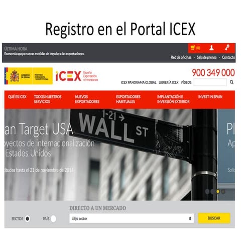 Proceso registro Portal ICEX España Exportación e Inversiones en ...