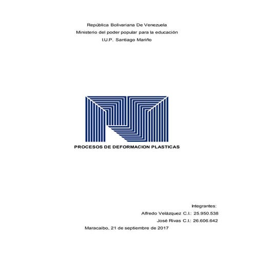 Procesos de deformacion plasticos