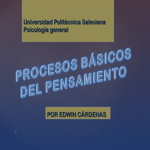 Procesos del pensamiento