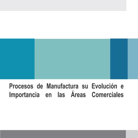 Procesos de manufactura su evolucion e importancia en las areas comerciales