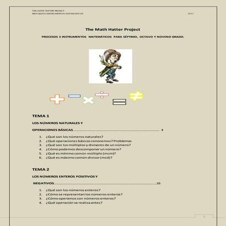 Procesos e Instrumentos Matemáticos.