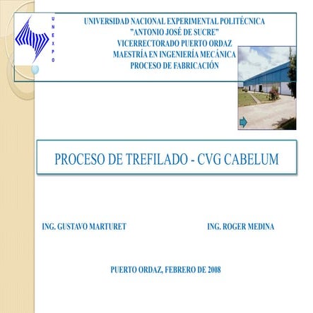 PROCESO DE TREFILADO